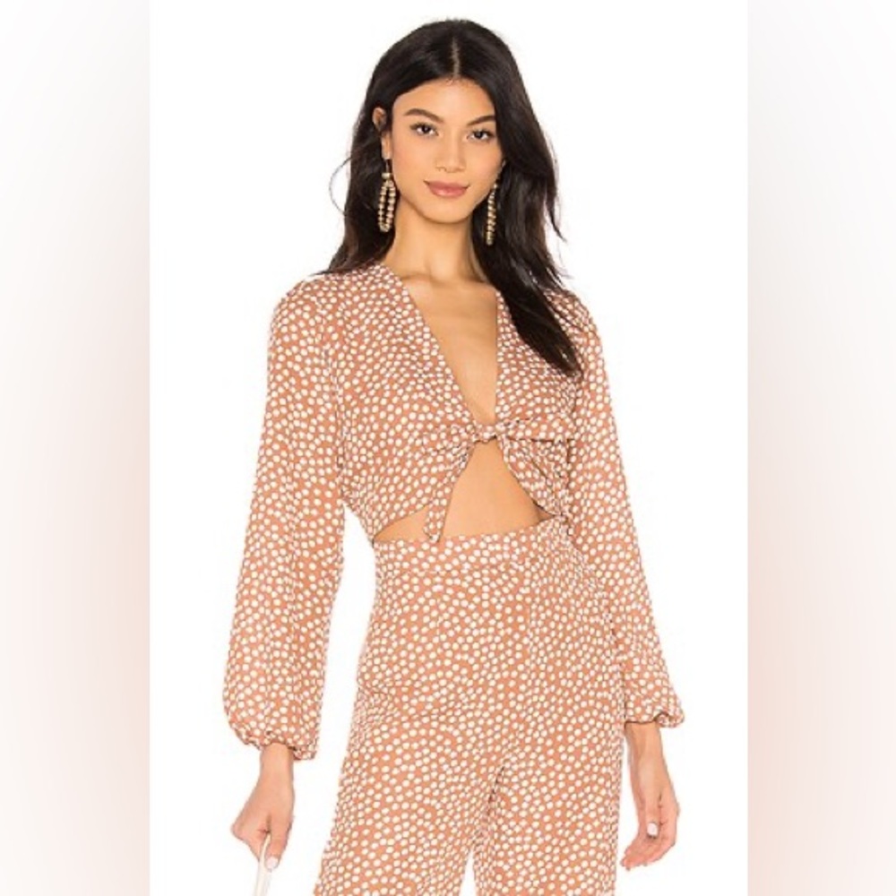 Cha Cha Crop Top in Terracotta Polka Dot
RESA S